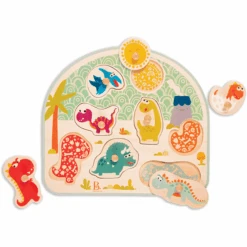 B. Toys B.TOYS B. Stomping Dinos - Holzpuzzle Dinos 8-teilig Mehrfarbig