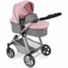 BAYER CHIC 2000 Kombi Puppenwagen NELE Melange Grau Rosa