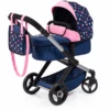 Bayer Design Kombi-Puppenwagen Xeo Blau/Rosa