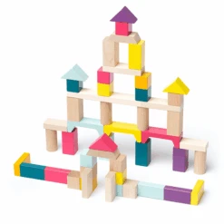 Cubika Baukasten Aus Holzklötzen "Cubika 2", 50-tlg.