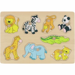 Goki Steckpuzzle Zootiere, 8 Teile