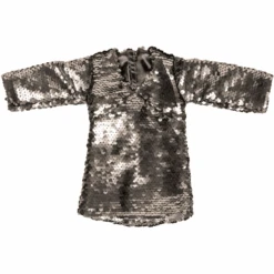 I'M A GIRLY Silver Glitter Dress