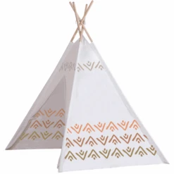 John Original Tipi Aus Holz, Grau/weiß