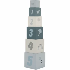 Label-Label - Stapelblöcke Zahlen - Blau