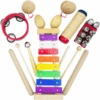 Schmetterline 16-teiliges Holz-Rhythmus-Set - REGENBOGEN